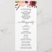 Najaar van het Bliss Wedding Programme Programmakaart (Achterkant)