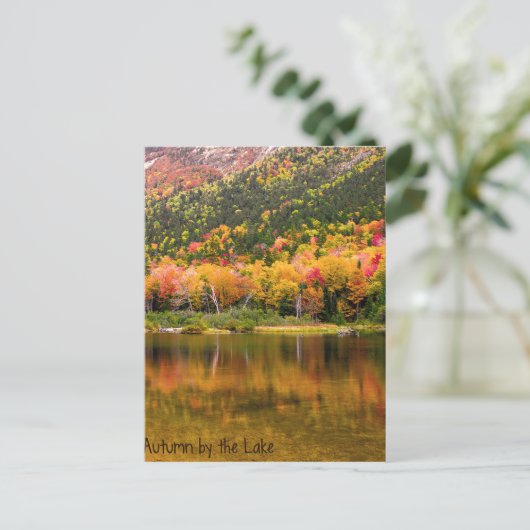Najaar van het Briefkaart van het meer (Staand voorkant)