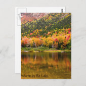 Najaar van het Briefkaart van het meer (Voorkant / Achterkant)
