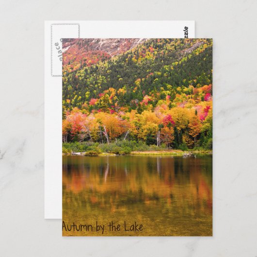 Najaar van het Briefkaart van het meer (Voorkant / Achterkant)