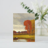 Najaar verven bomen briefkaart (Staand voorkant)