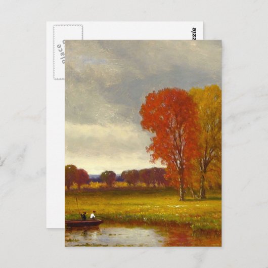 Najaar verven bomen briefkaart (Voorkant / Achterkant)