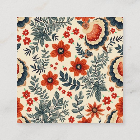 najaar vierkante visitekaartje (Achterkant)