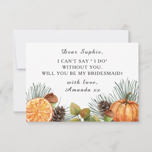 Najaar voorstel Bridesmaid (Achterkant)