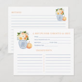 Najaar Vrijgezellenfeest Florals Pumpkin Recipe Ka Kaart (Voorkant / Achterkant)