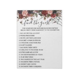 Najaar Vrijgezellenfeest Halloween Game Floral Notitieblok