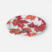 Najaar Vrijgezellenfeest of bruiloft van fall Leav Papieren Bordje (Gekanteld)