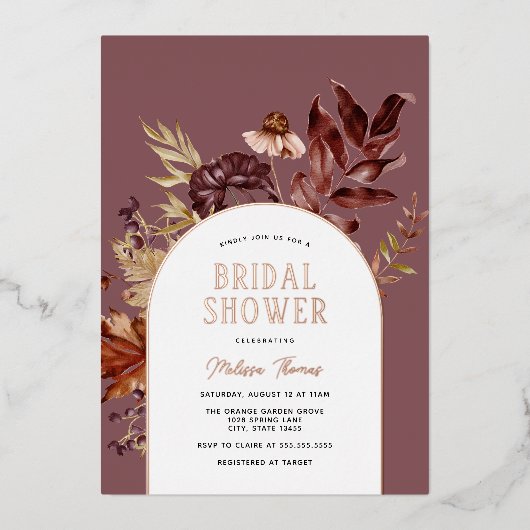 Najaar Vrijgezellenfeest Uitnodiging Folie (Voorkant)