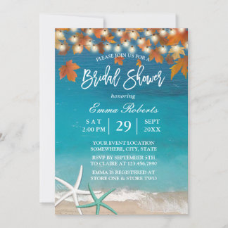 Najaar Vrijgezellenfeest van de Beach Wedding Star Kaart