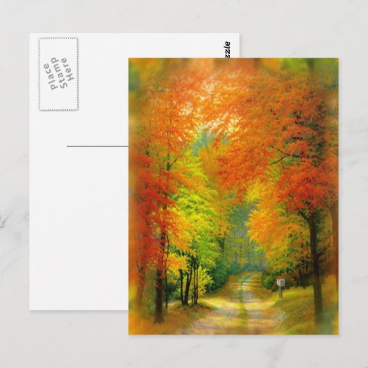 Najaar Walk Briefkaart (Voorkant / Achterkant)