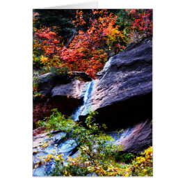 Najaar waterval Subway Zion Blank Wenskaart
