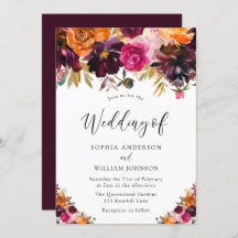 Najaar Waterverf bloemen herfst bruiloft