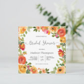 Najaar Waterverf Bridal Shower Kaart (Staand voorkant)