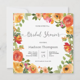 Najaar Waterverf Bridal Shower Kaart