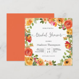 Najaar Waterverf Bridal Shower Kaart