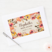 Najaar Waterverf Flowers Vrijgezellenfeest Rechthoekige Sticker (Envelop)