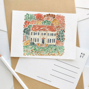 Najaar Waterverf New England Uitnodiging Briefkaart