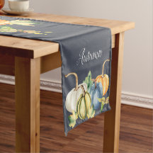 Najaar Waterverf Pumpkin Navy Blue