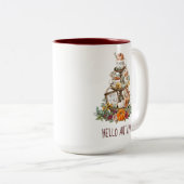 Najaar Waterverf Pumpkins Latte Mok (Voorkant rechts)