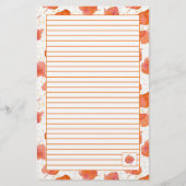 Najaar Waterverf terugval laat Sinaasappel liggen Briefpapier (Voorkant)