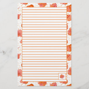 Najaar Waterverf terugval laat Sinaasappel liggen Briefpapier