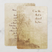 Najaar Wedding Invite Kaart (Voorkant / Achterkant)