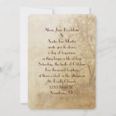 Najaar Wedding Invite Kaart (Achterkant)