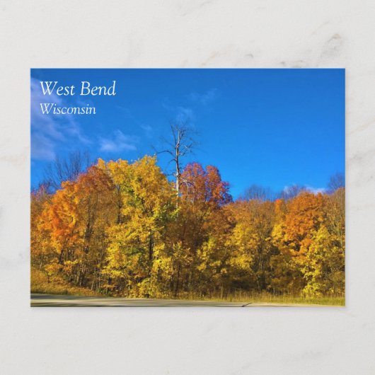 Najaar West Bend, Briefkaart Wisconsin (Voorkant)