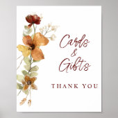 Najaar Wildbloemen Kaarten Gifts Wedding Poster (Voorkant)