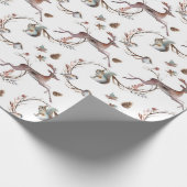 Najaar winterbos Deer Gift Wrapping Paper Cadeaupapier (Hoek)