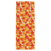 Najaar worden kleuren afgekleed wijn cadeautas (Achterkant)