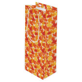 Najaar worden kleuren afgekleed wijn cadeautas (Voorkant Gekanteld)