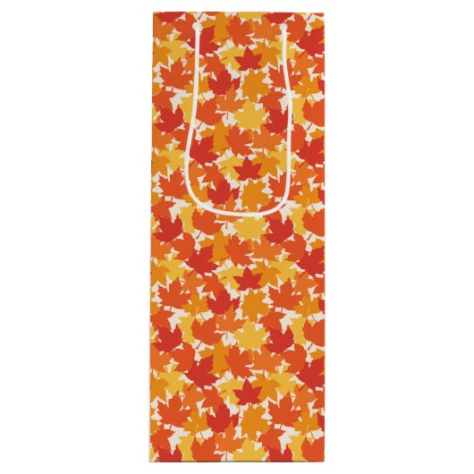 Najaar worden kleuren afgekleed wijn cadeautas (Voorkant)