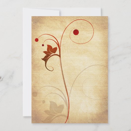 Najaar wordt er een uitnodiging voor een herfst Ru (Achterkant)