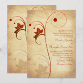 Najaar wordt er een uitnodiging voor een herfst Ru (Voorkant / Achterkant)