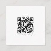 Najaar wordt QR-code RSVP-vierkant met bruiloft ve Informatiekaartje (Achterkant)