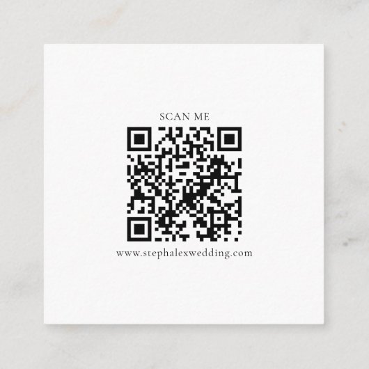 Najaar wordt QR-code RSVP-vierkant met bruiloft ve Informatiekaartje (Achterkant)