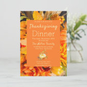 Najaar wordt Thanksgiving uitgenodigd Kaart (Staand voorkant)