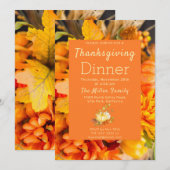 Najaar wordt Thanksgiving uitgenodigd Kaart (Voorkant / Achterkant)