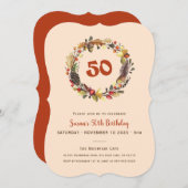 Najaar Wreater Any Age Birthday Uitnodiging (Voorkant / Achterkant)