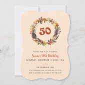 Najaar Wreater Any Age Birthday Uitnodiging (Voorkant)