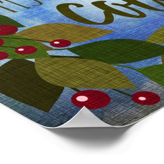 Najaar Wreath met Red Berries | Favoriete kleur Poster (Hoek)