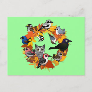 Najaar Wreath of North American Birds Briefkaart