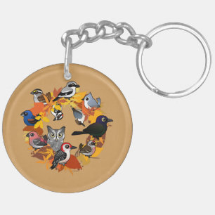 Najaar Wreath of North American Birds Sleutelhanger