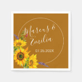 Najaar zonnebloemen Weduwpapier Servet (Voorkant)