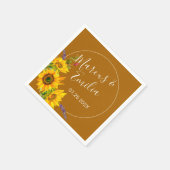 Najaar zonnebloemen Weduwpapier Servet (Hoek)