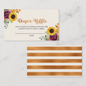 Najaar zonnebloemoHerfst luer Raffle Enclosure Car Informatiekaartje (Voorkant / Achterkant)