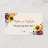 Najaar zonnebloemoHerfst luer Raffle Enclosure Car Informatiekaartje (Voorkant)