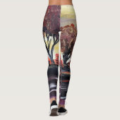 Najaar zonsondergang leggings (Achterkant)