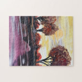 Najaar zonsondergang legpuzzel (Horizontaal)